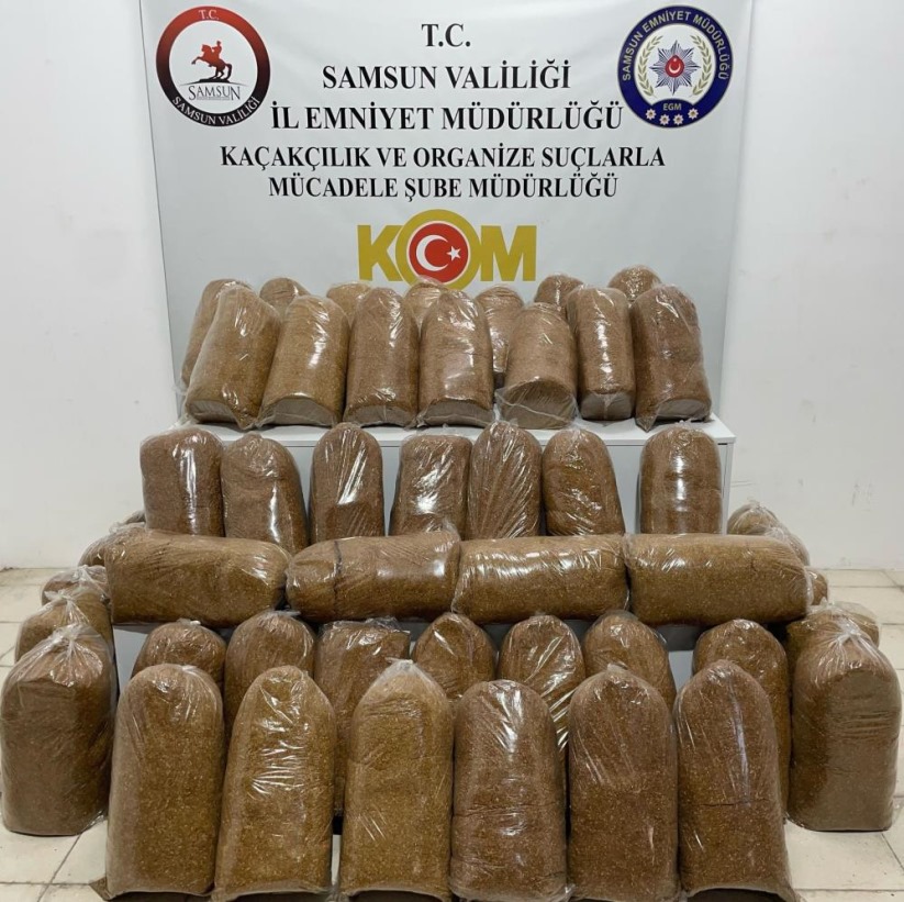Samsun'da 240 kilo kaçak tütün ele geçirildi