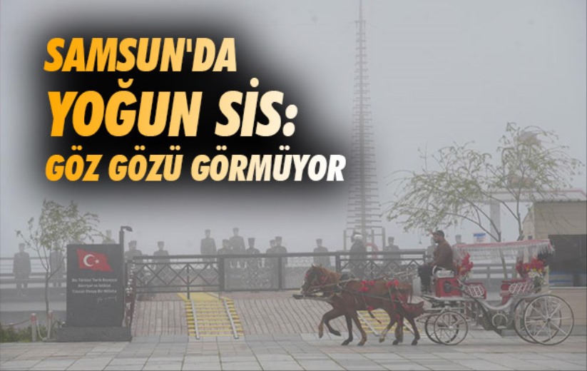Samsun'da yoğun sis: Göz gözü görmüyor