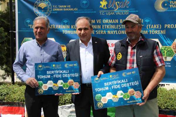 Uşak'ta çiftçilere destek