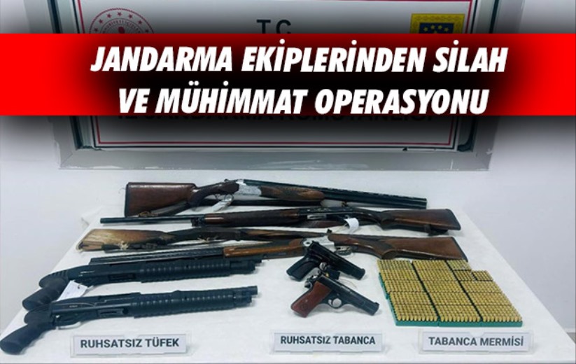 Samsun'da jandarma ekiplerinden silah ve mühimmat operasyonu