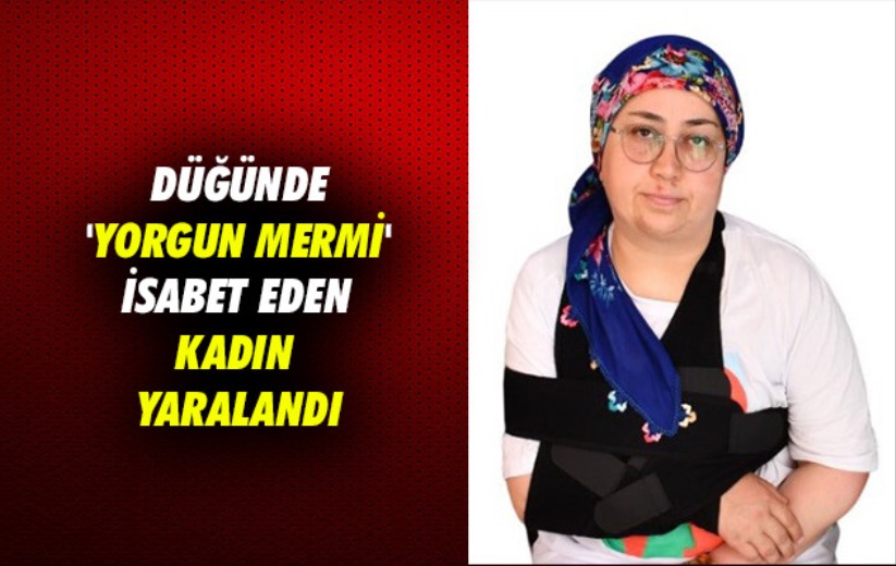 Samsun'da düğünde 'yorgun mermi' isabet eden kadın yaralandı