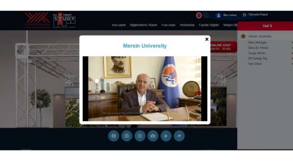 Mersin Üniversitesi, YÖK Sanal Fuarında tanıtılıyor 