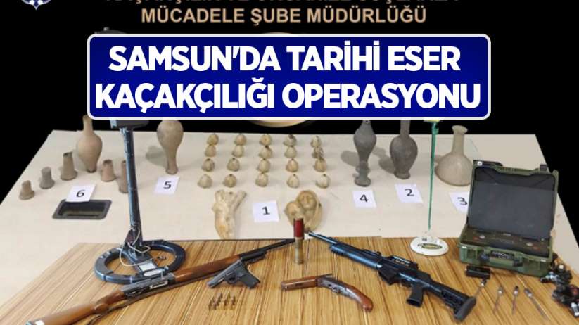 Samsun'da tarihi eser kaçakçılığı operasyonu: 13 gözaltı