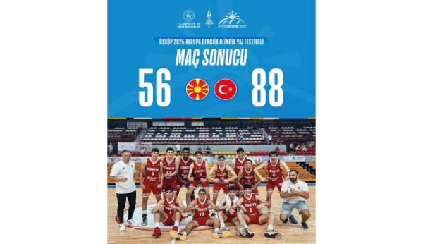 Genç Erkek Basketbol Milli Takımı, ilk maçında ev sahibi Kuzey Makedonya'yı mağlup etti