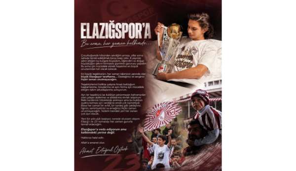 Ahmet Ertuğrul'dan Elazığspor'a veda