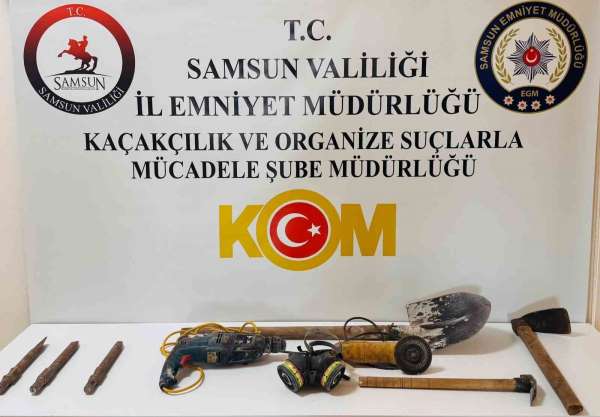 Halı altındaki gizli geçit kaçak kazıyı ortaya çıkardı