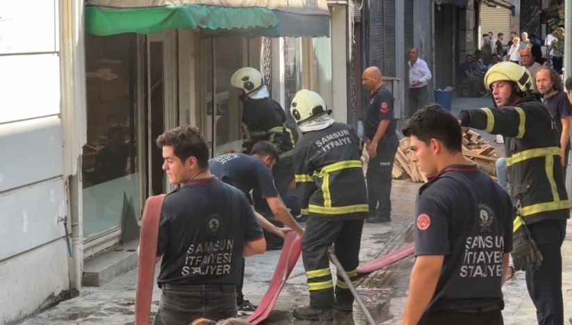 Samsun'da iş yeri yangını