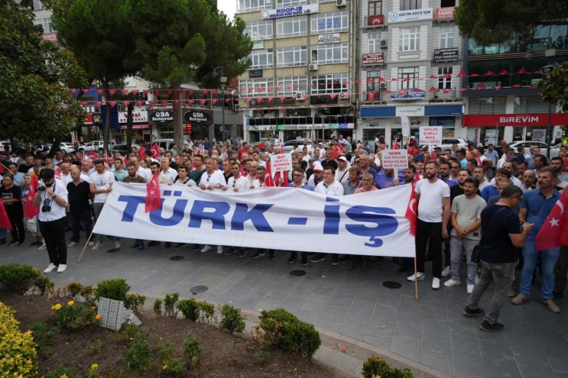 Samsun'da işçiler 'vergide adalet' istedi