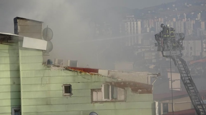 Samsun'da otel yemekhanesinde yangın