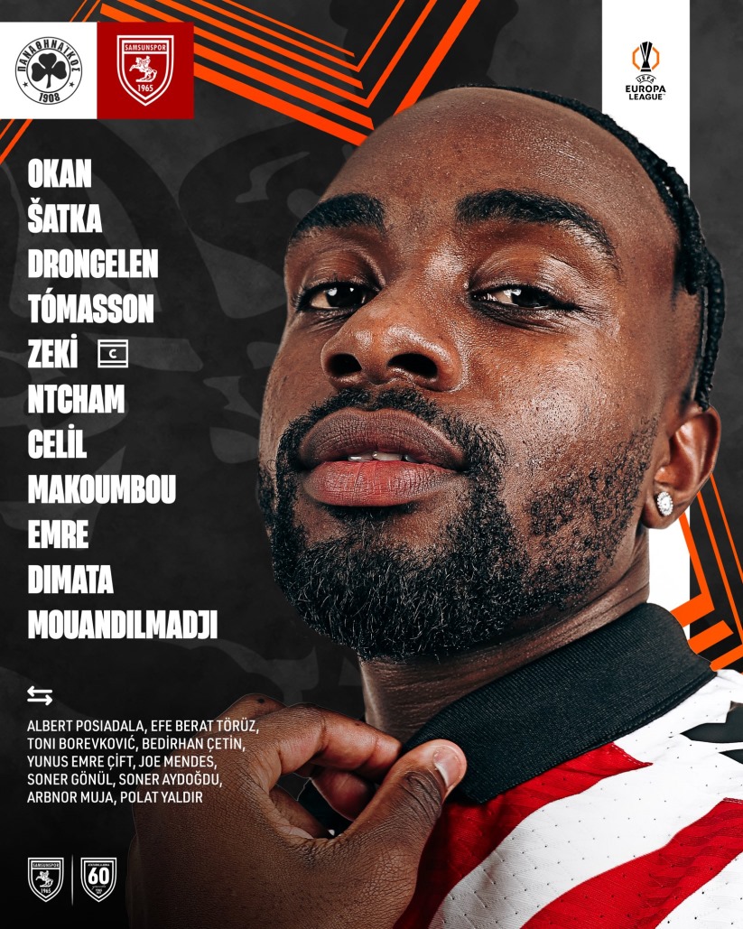 Samsunspor'un, Panathinaikos maçı ilk 11'i belli oldu