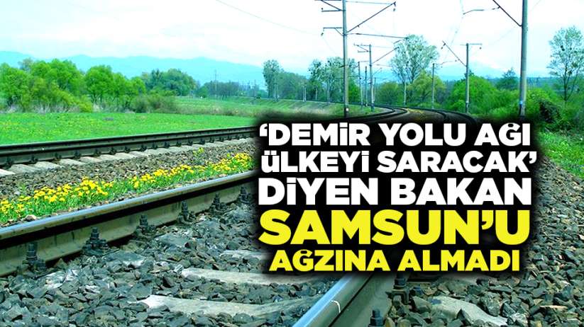 'Demir yolu ağı ülkeyi saracak' Diyen bakan Samsun'u ağzına almadı - Samsun haber