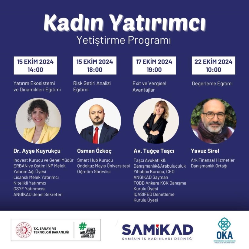 Samsun'da OKA desteğiyle kadın yatırımcı yetiştirme başladı