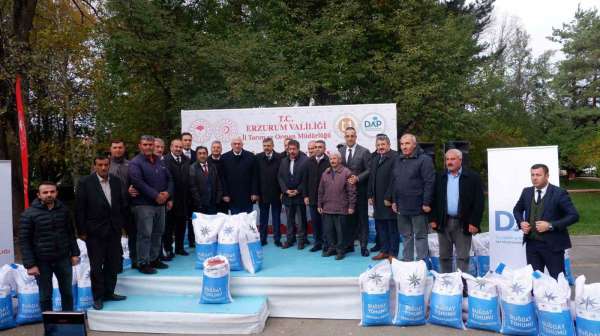 Erzurum'da DAP desteğiyle 935 ton buğday tohumu dağıtıldı