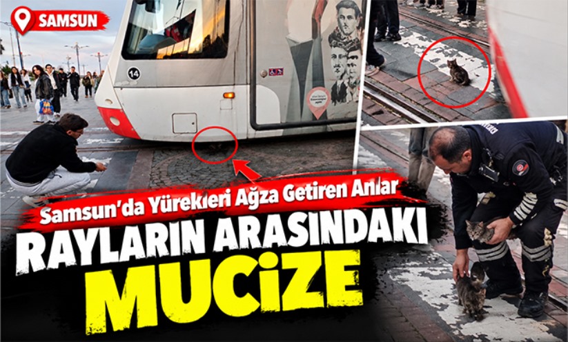 Samsun'da yürekleri ağza getiren anlar