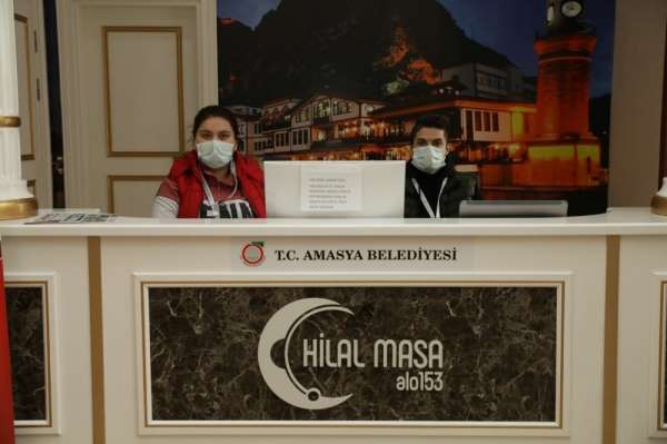 Amasya Belediyesi 'Hilal Masa' ile çözüm üretmeyi sürdürüyor