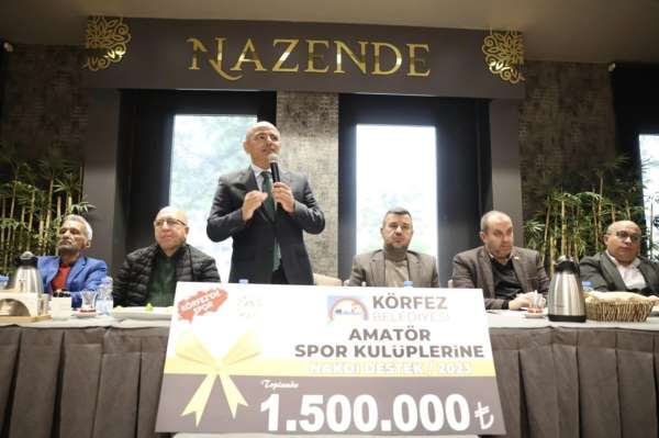 Körfez'de amatör spor kulüplerine 1,5 milyon TL'lik destek