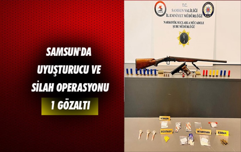 Samsun'da uyuşturucu ve silah operasyonu