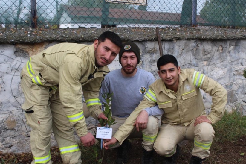 Samsun'da şehit öğretmenler anısına fidan dikildi