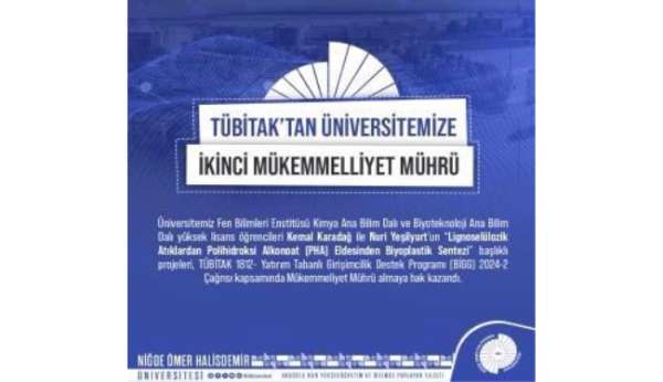 Niğde Ömer Halisdemir Üniversitesi'ne ikinci 'Mükemmeliyet mührü'