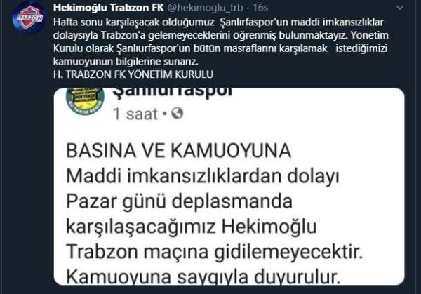 Hekimoğlu Trabzon'dan alkış alacak hareket! 