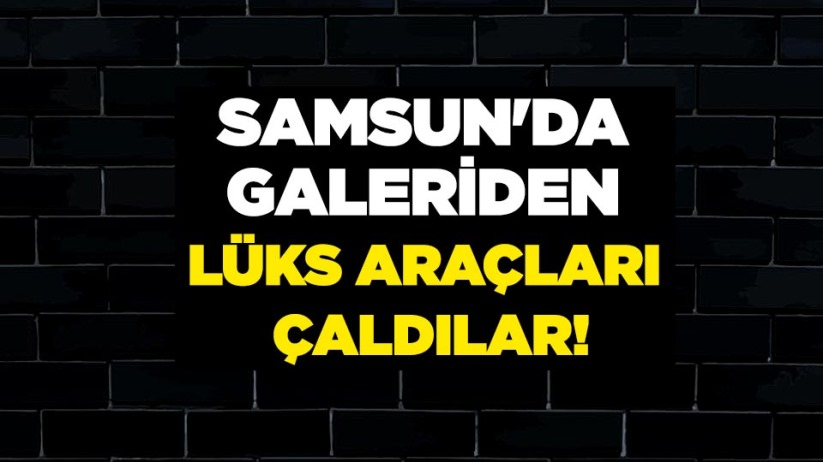 Samsun'da galeriden lüks araçları çaldılar!
