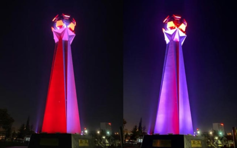 Samsunspor Anıtı'na renk tepkisi