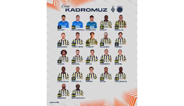 Fenerbahçe'nin kamp kadrosu belli oldu