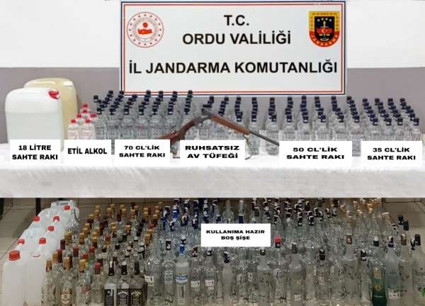 Ordu'da sahte alkol operasyonu - Ordu haber