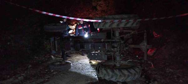 Tokat'ta devrilen traktörün sürücüsü hayatını kaybetti