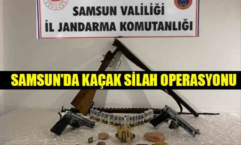 Samsun'da kaçak silah operasyonu