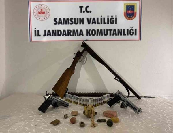 Samsun'da kaçak silah operasyonu