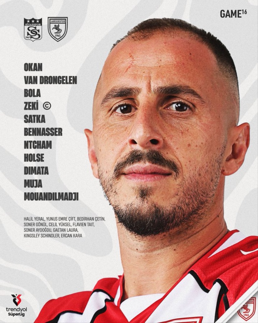 Samsunspor'un ilk 11'i belli oldu