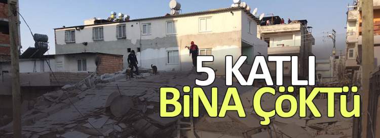 5 katlı bina çöktü