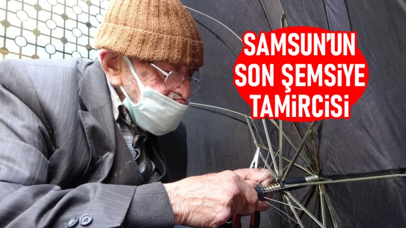 Samsun'da 92 yaşındaki şemsiye tamircisinin azmi - Samsun haber
