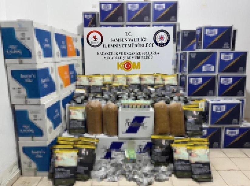 Samsun'da 1 milyon 290 bin adet kaçak makaron ele geçirildi