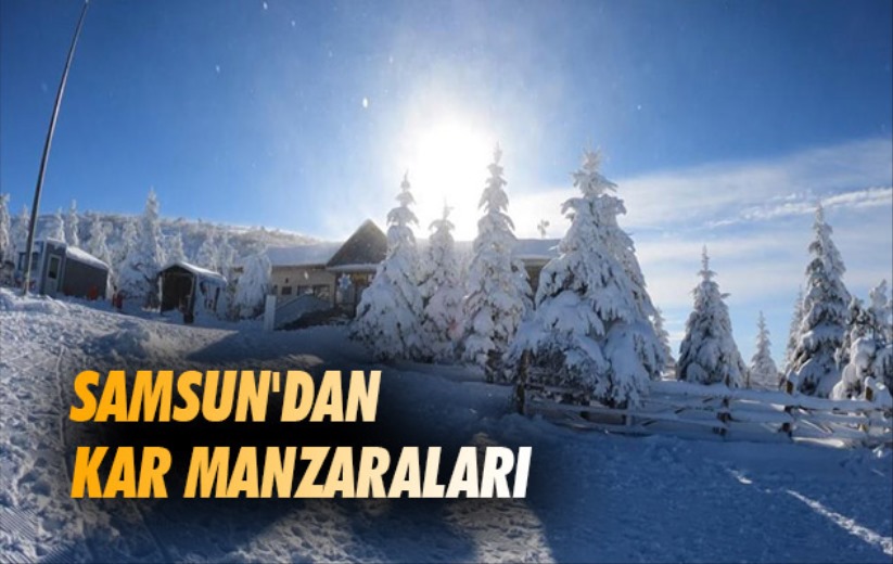 Samsun'dan kar manzaraları