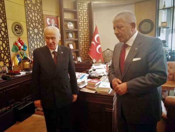 Amasya Belediye Başkanı Sarı, MHP Genel Başkanı Bahçeli'yi ziyaret etti 