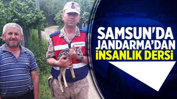 Samsun'da jandarmadan insanlık dersi