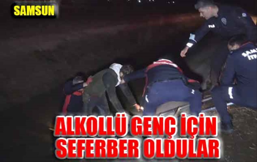 Sulama kanalına düşen alkollü şahıs polisi ve itfaiyeyi alarma geçirdi