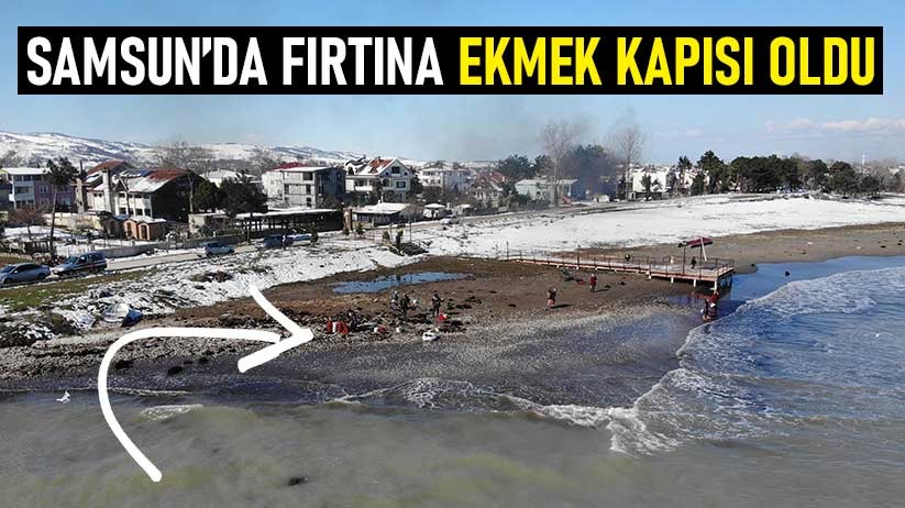 Samsun'da fırtına ekmek kapısı oldu