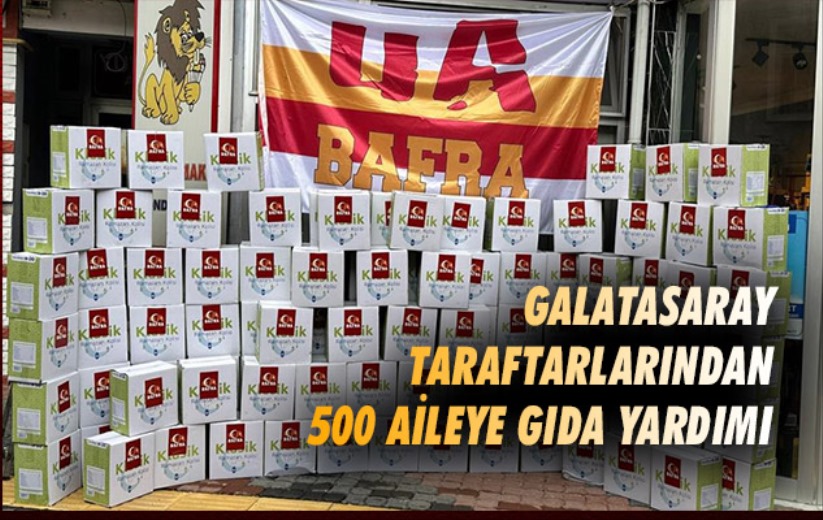 Galatasaray taraftarlarından 500 aileye gıda yardımı