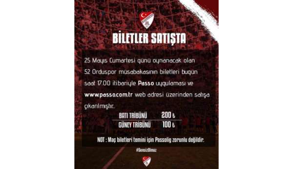 Elazığspor-52 Orduspor maçı biletleri satışta