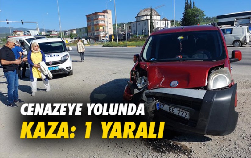 Samsun'da cenazeye yolunda kaza: 1 yaralı