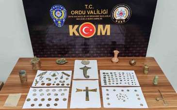 Ordu'da 133 adet tarihi obje ele geçirildi