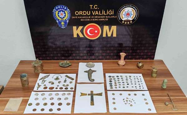 Ordu'da 133 adet tarihi obje ele geçirildi