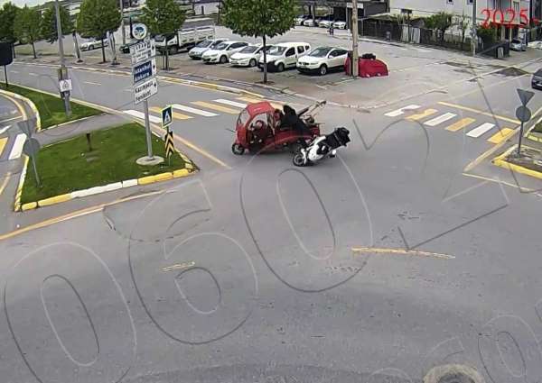 Sakarya'daki 9 ayrı trafik kazası kamerada