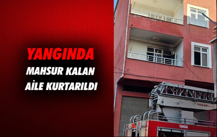 Samsun'da yangında mahsur kalan aile kurtarıldı