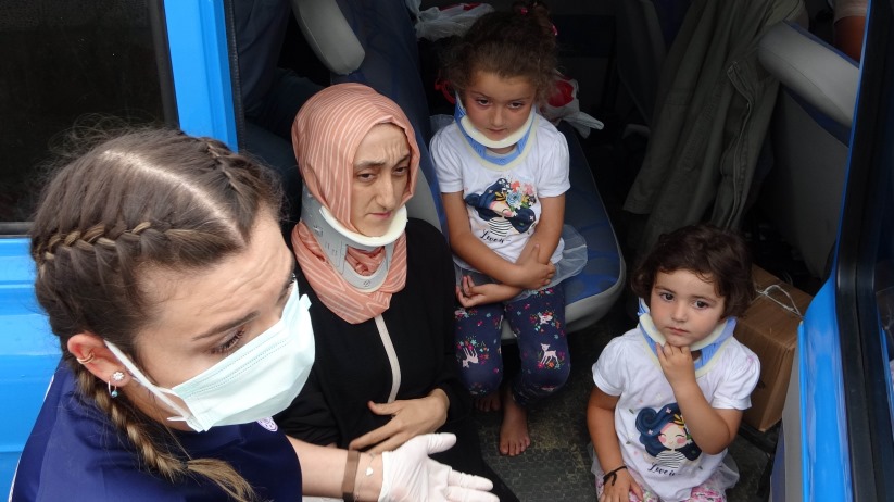 Samsun'da bayram ziyaretine giden aile ölümden döndü