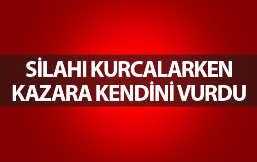 Silahı kurcalarken kazara kendini vurdu