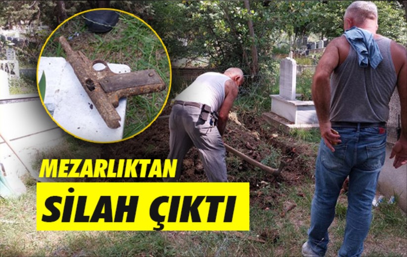 Samsun'da mezarlıktan silah çıktı